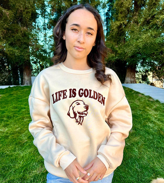 Life Is Golden | Crew Neck Tan