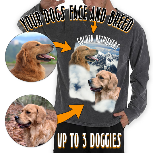 Long Sleeve Vintage Doggy T-shirt