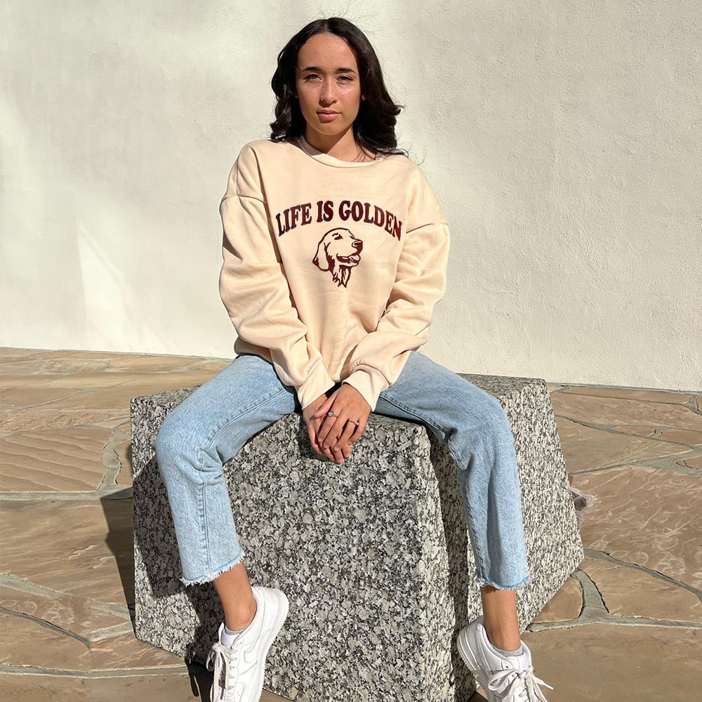 Life Is Golden | Crew Neck Tan